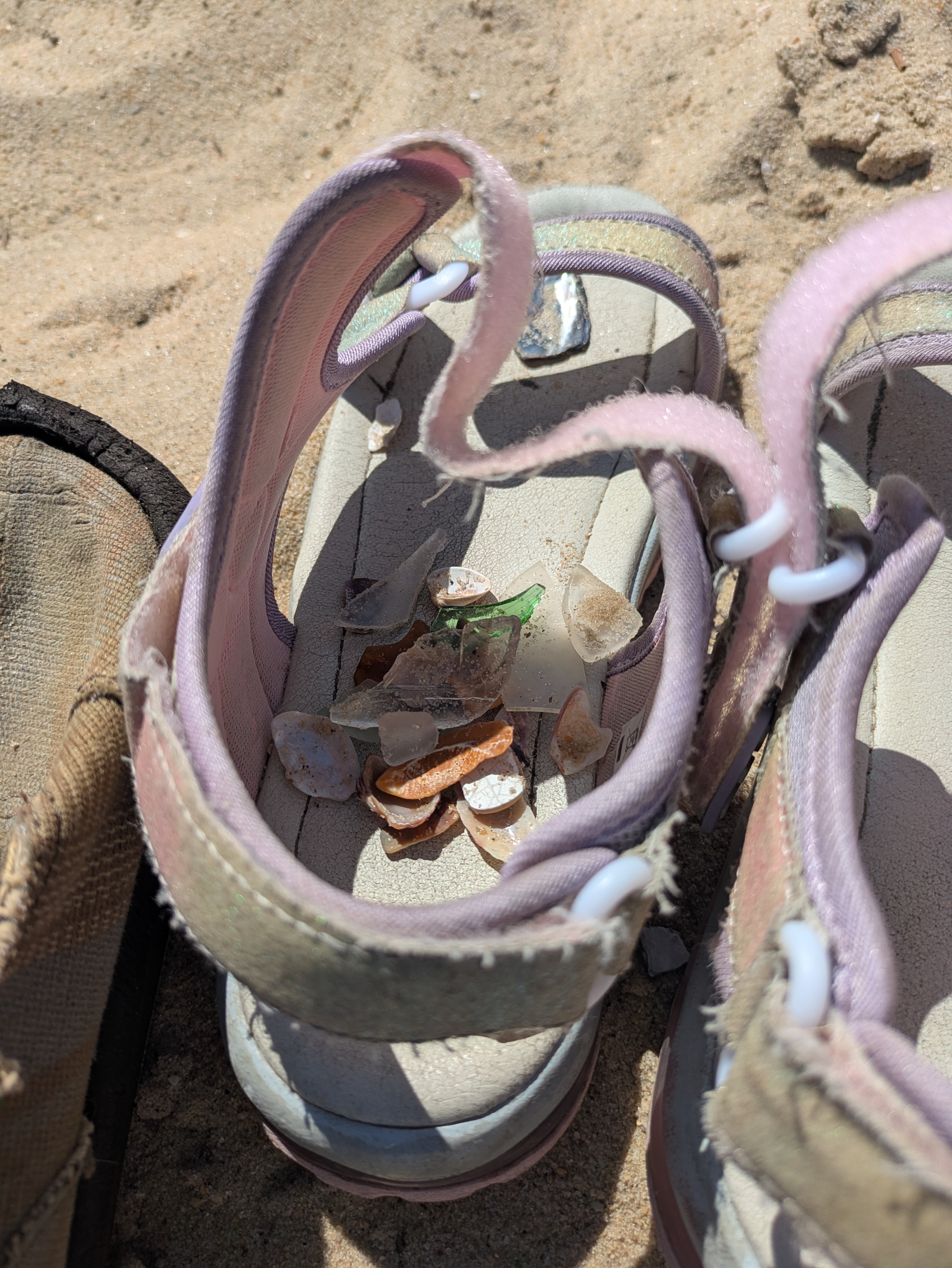 The start of a sea glass collection