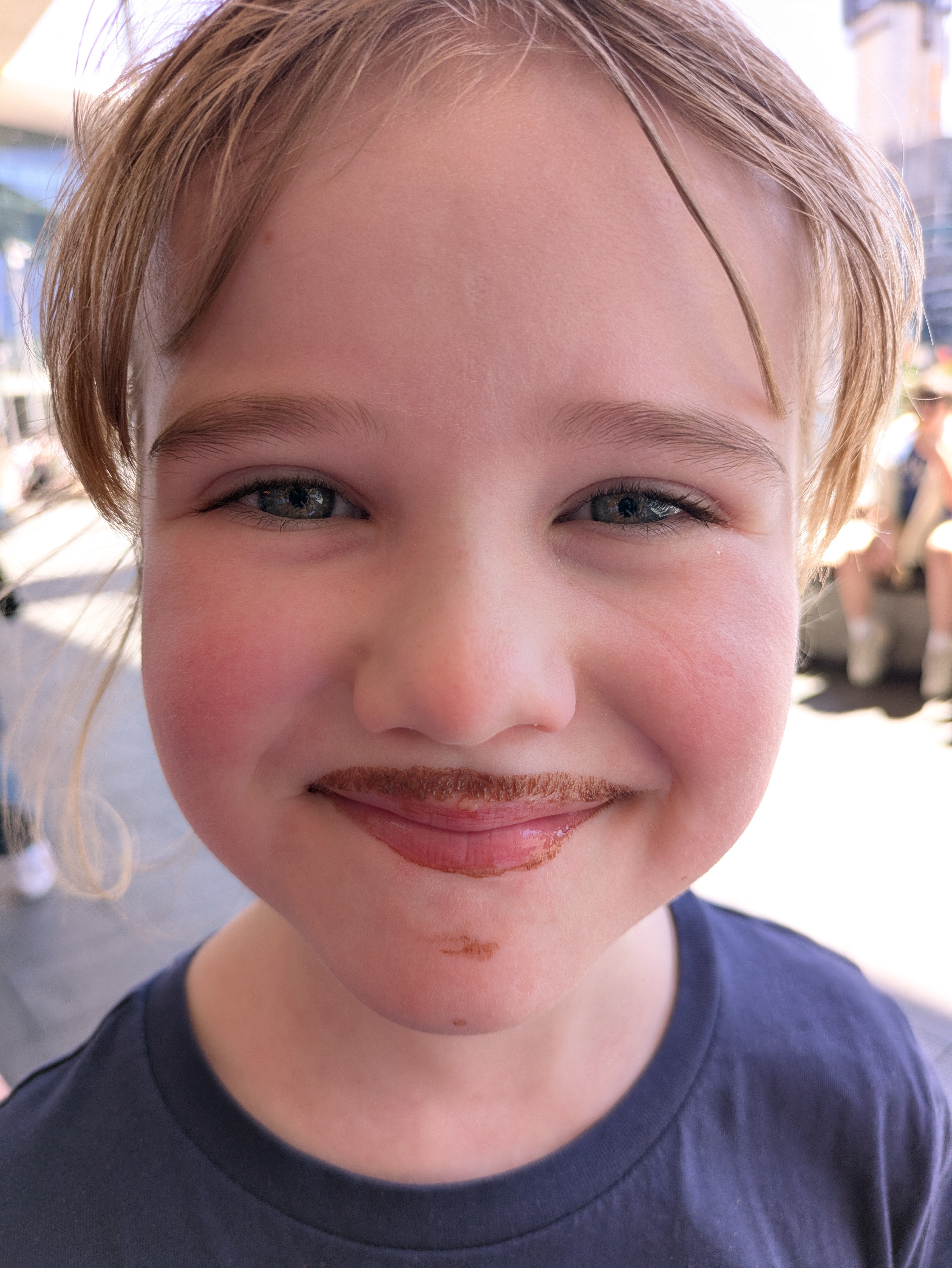 Ice cream mustache!